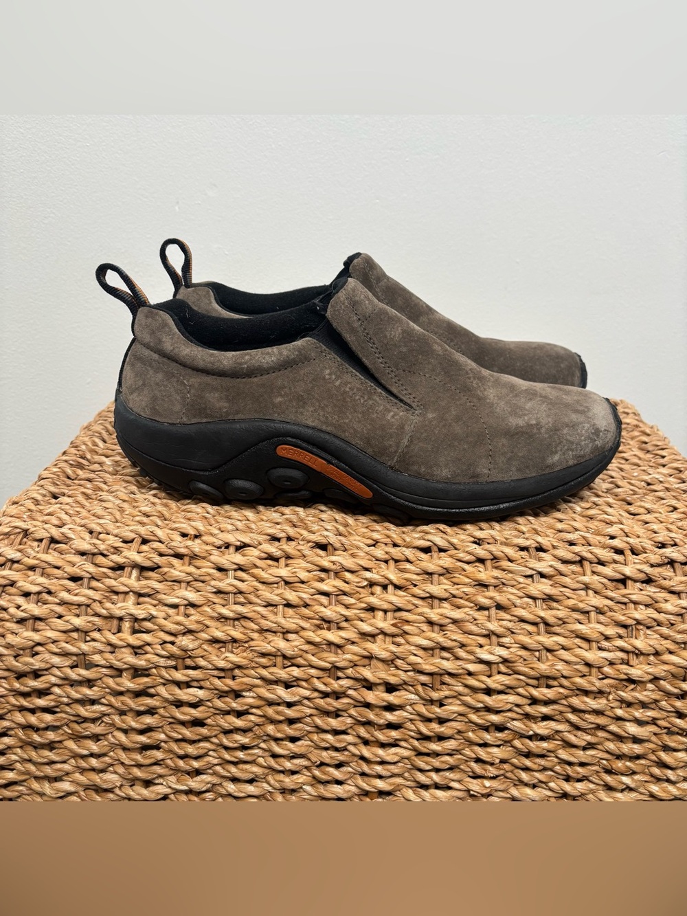Merrell Shoes Men’s Sz 9.5 Jungle Moc Gunsmoke Brown Slip On